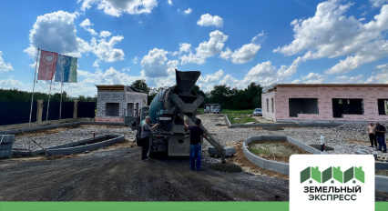 Работы по строительству въездной группы в поселке "Фаворит"